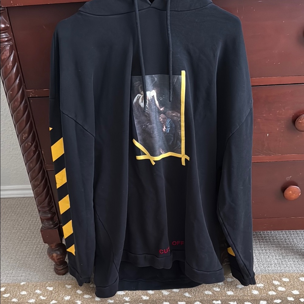 Off-White Black and Yellow Graphic Sweatshirt
